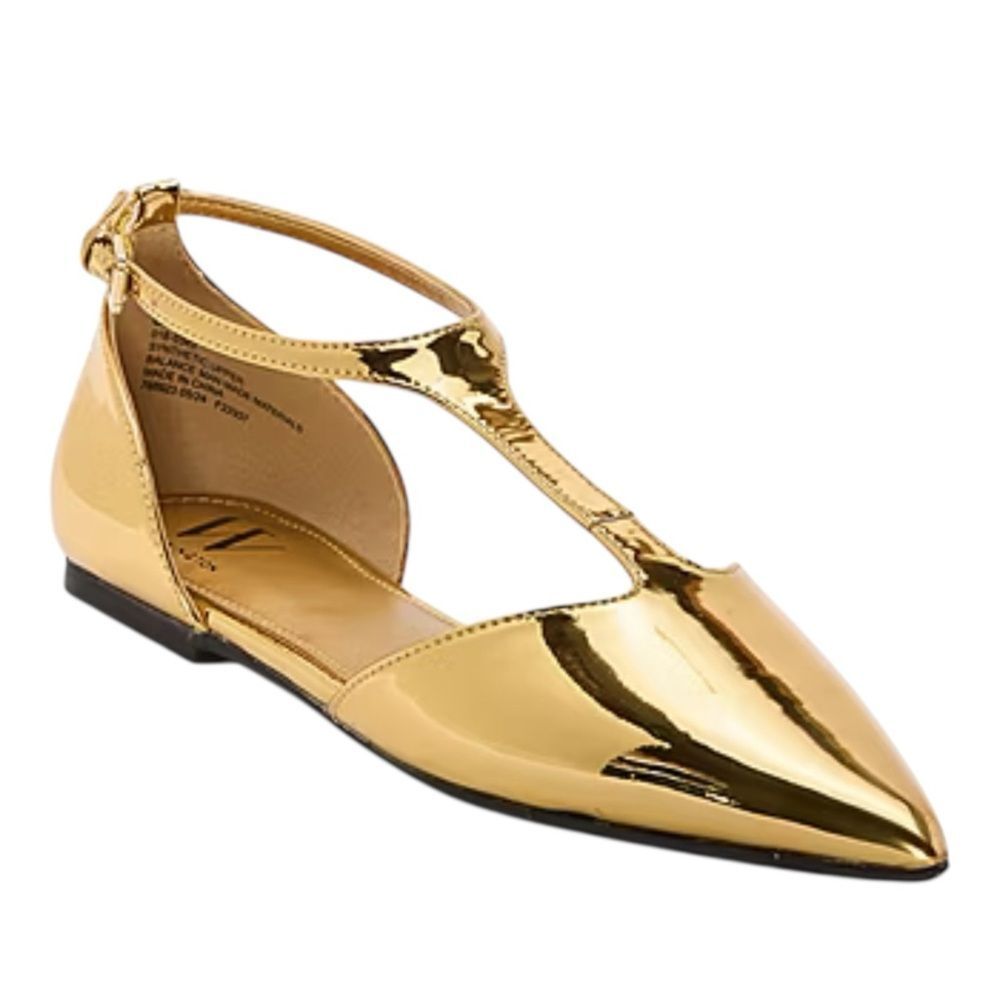 Worthington KENDIE Shiny Gold Flats